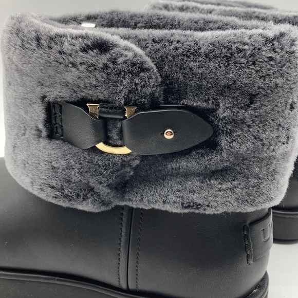 UGG Classic Black Berge Mini Suede Boots - Picture 5 of 6